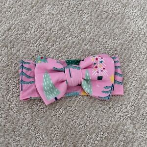 Little Sleepies Pink Twinkling Trees Luxe Bow Headband